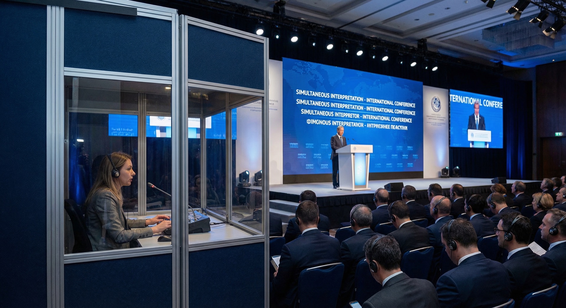 Penterjemahan serentak Malaysia - booth jurubahasa persidangan profesional